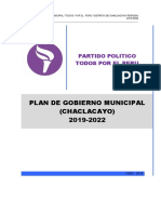 Plan de Gobierno Todos Por El Perú Chaclacayo