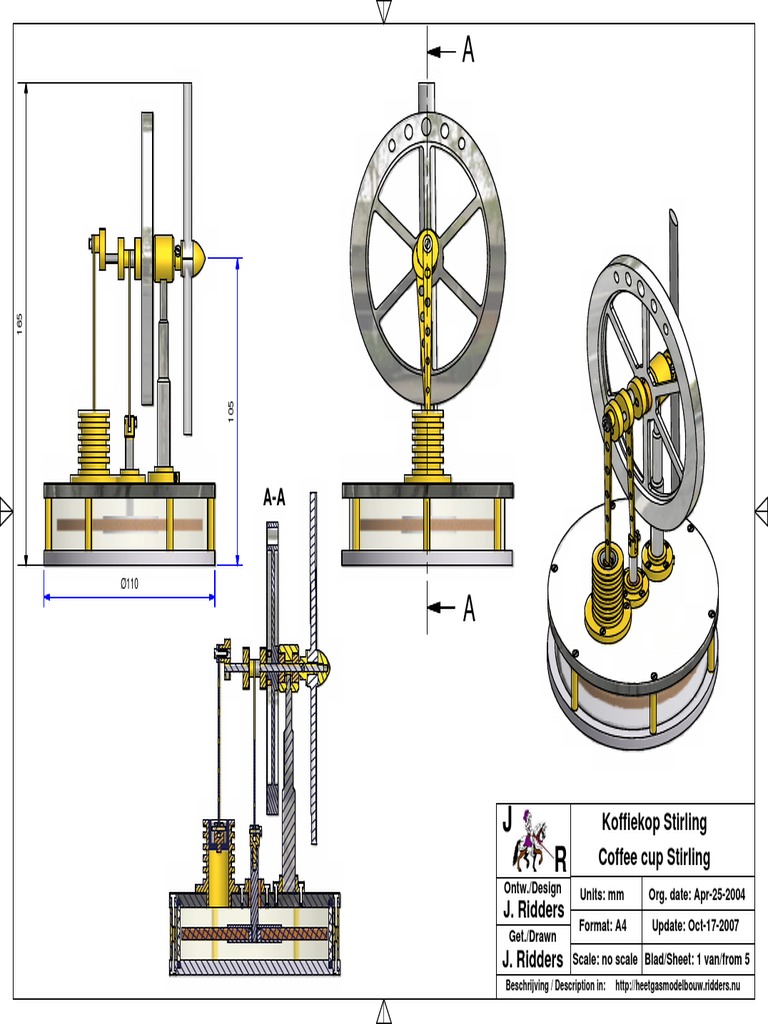 Coffee Cup Stirling Engine Plans | PDF | Machines | Mechanical Engineering