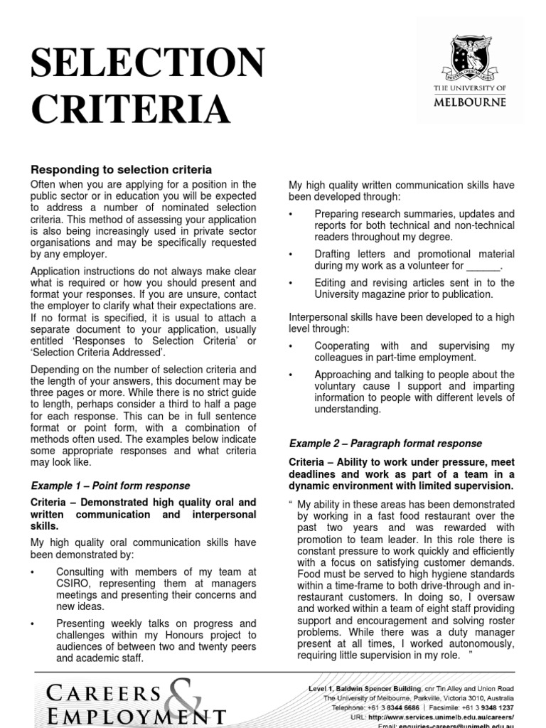 selection-criteria-new-employment-communication