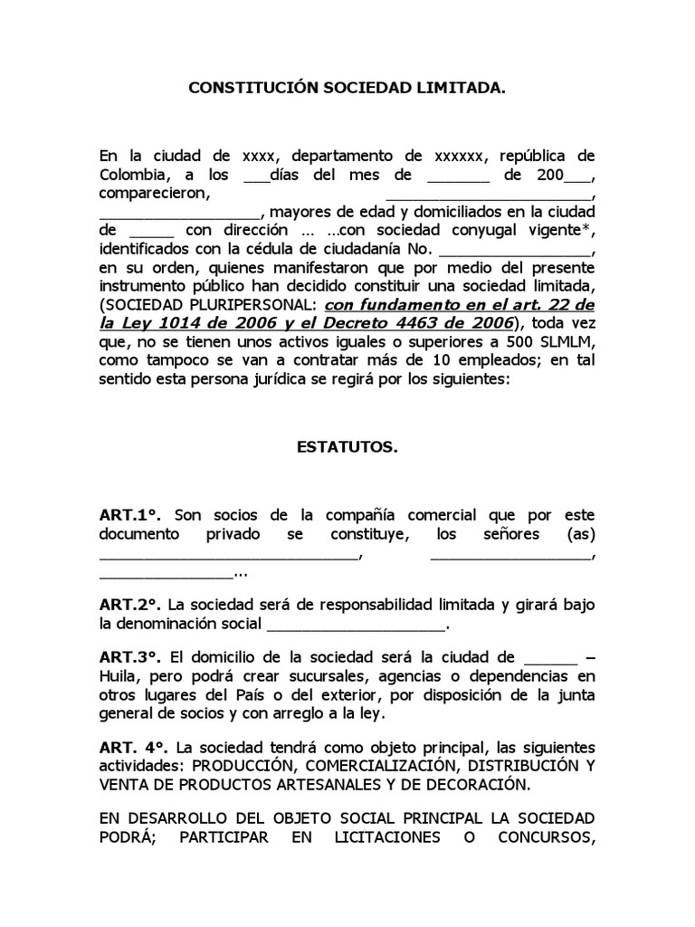 Sociedad Limitada España 2025: Sociedad Limitada España Características ...