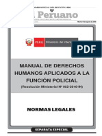 MANUAL DE DERECHOS HUMANOS APLICADAS A LA FUNCION POLICIAL