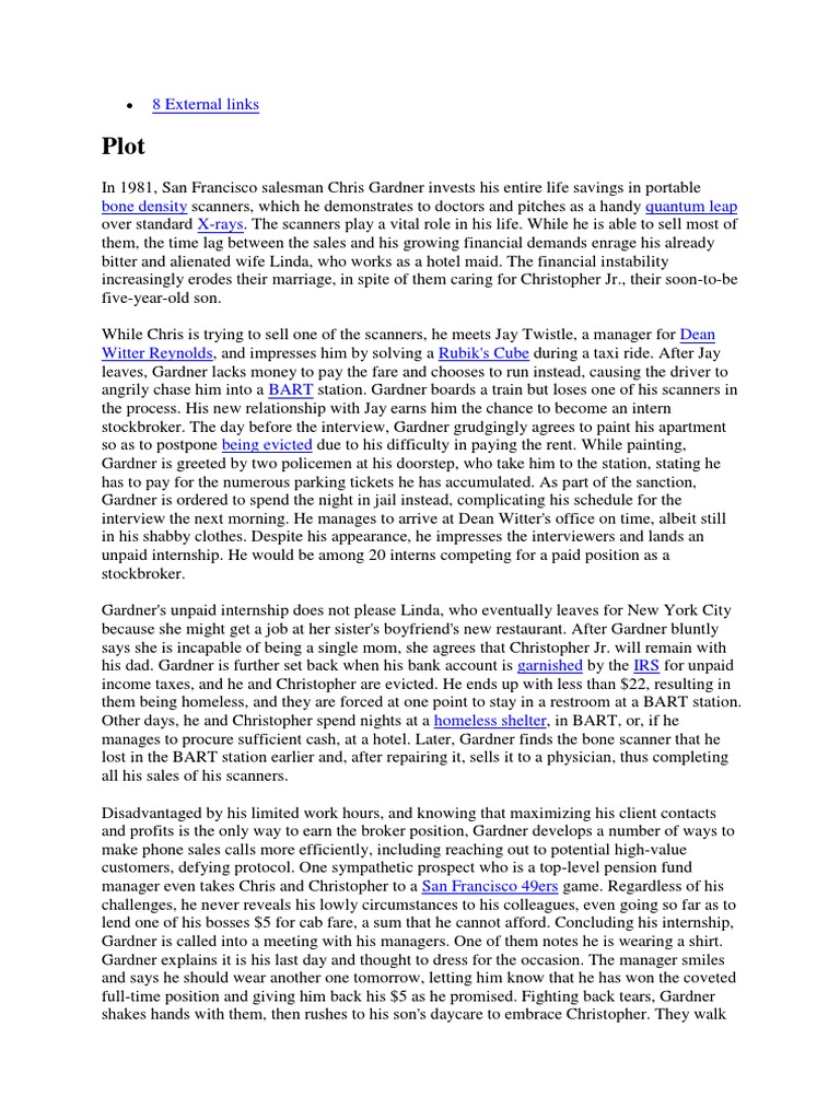 The Pursuit of Happyness Overview | PDF | Leisure