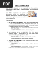 Dietas Hospitalarias