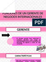 FUNCIONES DE UN GERENTE DE NEGOCIOS INTERNACIONALES 