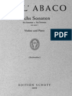 Dall'Abaco - Violin Sonatas Op.1 (Piano + Violin) PDF