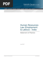 Human Resources Law Employment and Labour India PDF