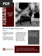 Rhetorical Strategies Exercise, Part 1