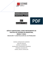 Déficit Habitacional Instrumento Política Vivienda Argentina Brasil Chile PDF