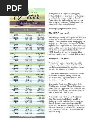 1 2 Peter Reading Plan