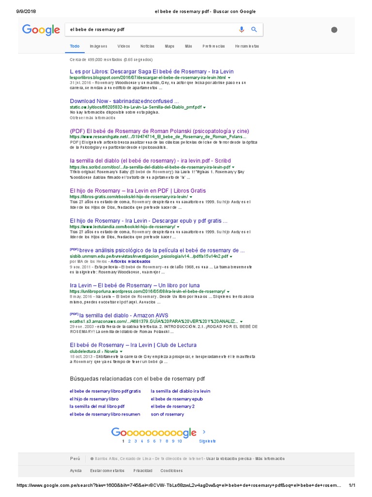 El Bebe De Rosemary Pdf Buscar Con Google Science Ciencia Y Tecnologia