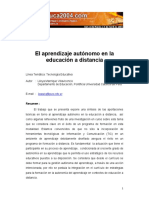 Aprendizaje autónomo en educación a distancia