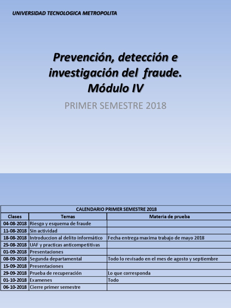 Prevención y Detección de Fraude 2018 | PDF | Cheque | Auditoría