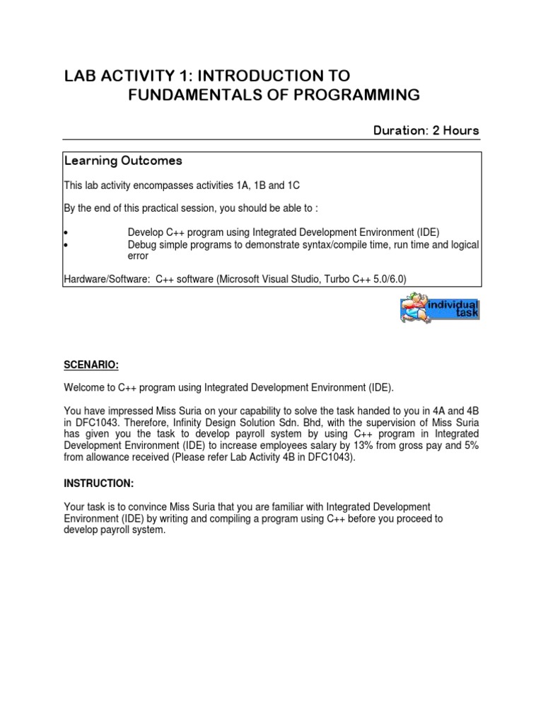 Introduction to Fundamentals of Programming: Developing C++ Programs in ...