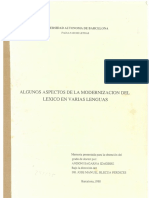 Algunos Aspectos de La Modernización Del Léxico en Varias Lenguas PDF