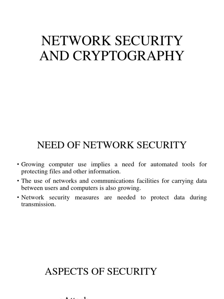 Network Security and Cryptography | PDF | Computer Security | Security