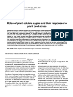 Roles of Plant Soluble Sugars and Their Responses To Plant Cold Stress