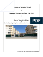 STP Technical Details for 180 KLD Sewage Treatment Plant