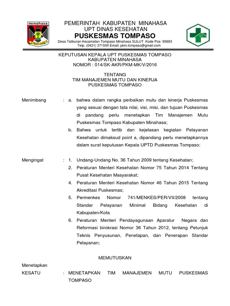 Ep 1 Sk Tim Manajemen Mutu Puskesmas