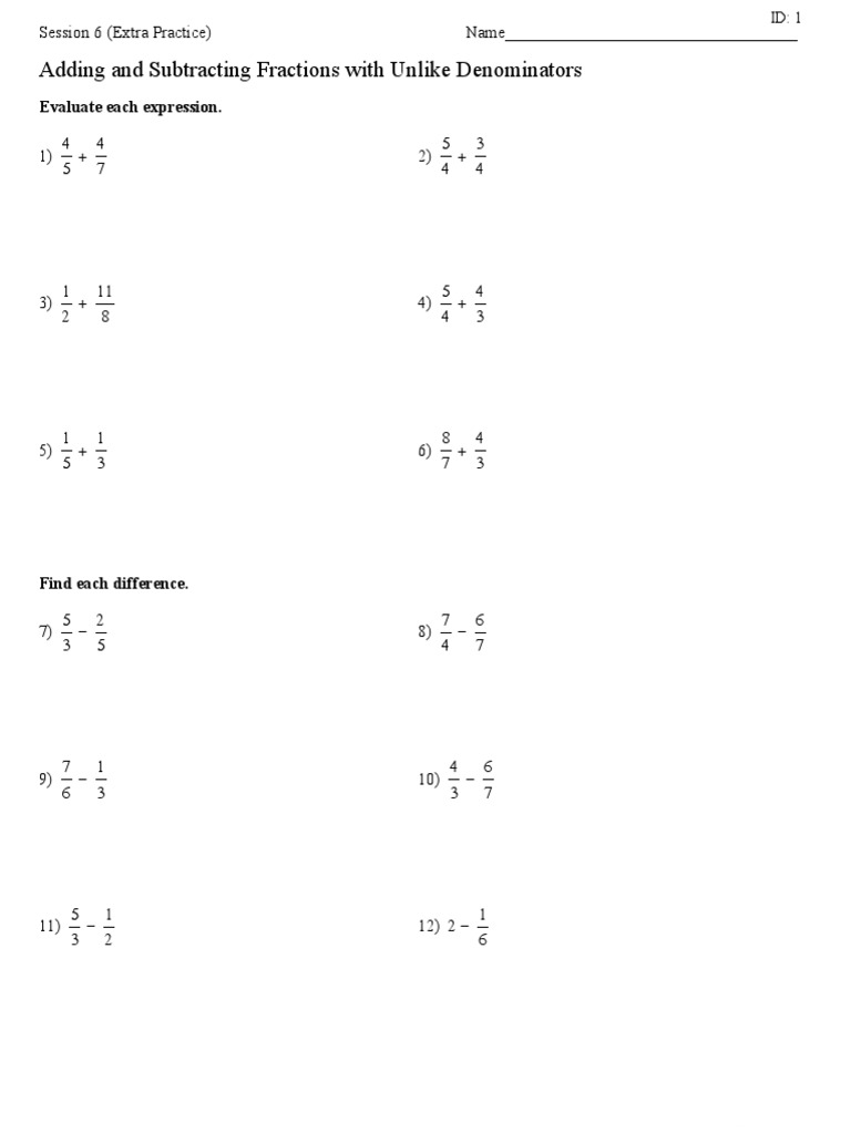 Session6B1 PDF | PDF | Fraction (Mathematics) | Notation, image size:768x1024