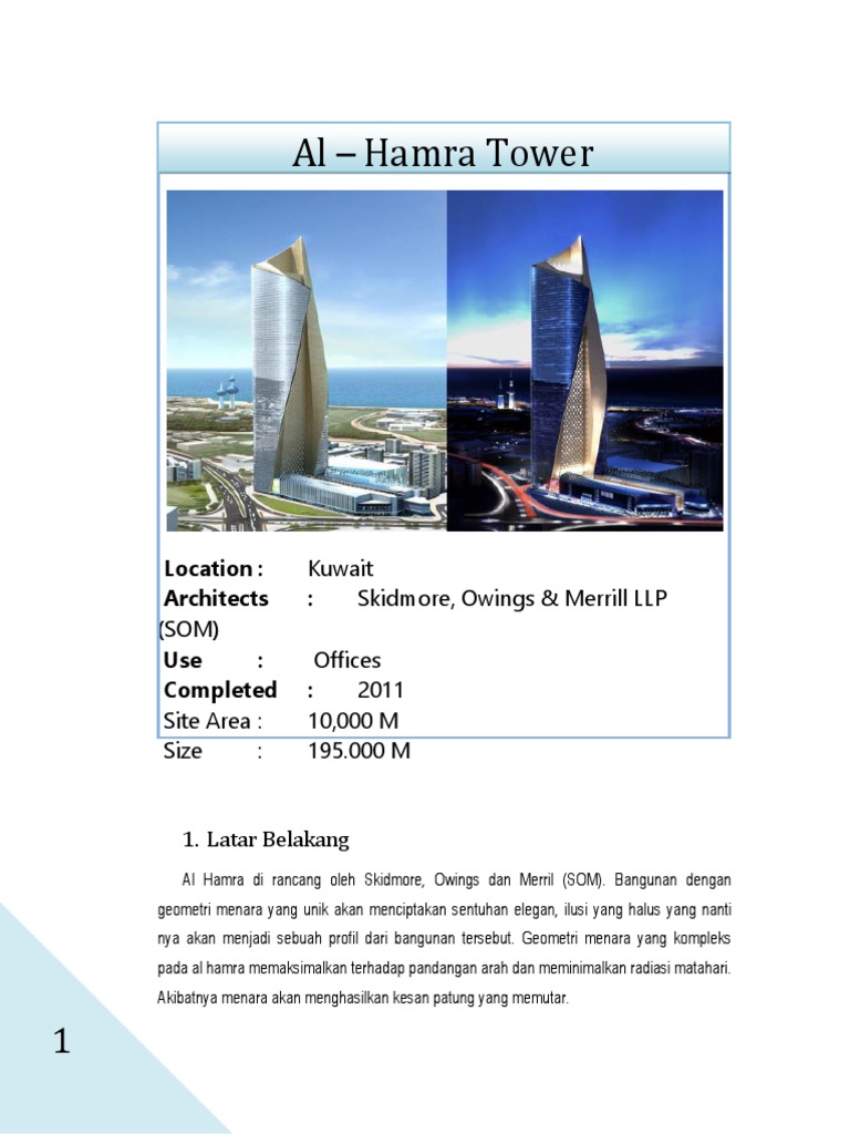 Desain dan Struktur Al Hamra Tower | PDF