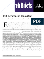 Tort Reform and Innovation