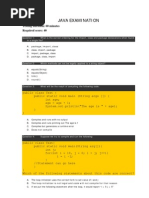 Java Examination (Include Answer)