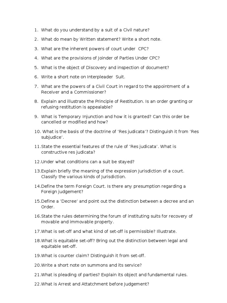 Cpc Questions