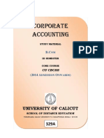 Corporate Accountings Bcom Third Semester 