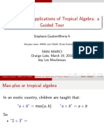 Methods and Applications of Tropical Algebra