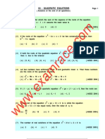 Quadratic Equations Solved Problems