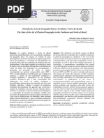CORREA, A. C. B. O Estado Da Arte Da Geografia Física No Nordeste e No Norte Do Brasil