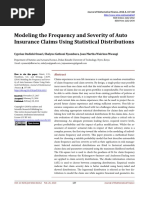 Modeling the Frequency and Severity of Auto Insura