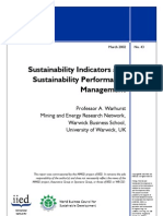 Sustainability Indicators and Sustainability Performance Mgt