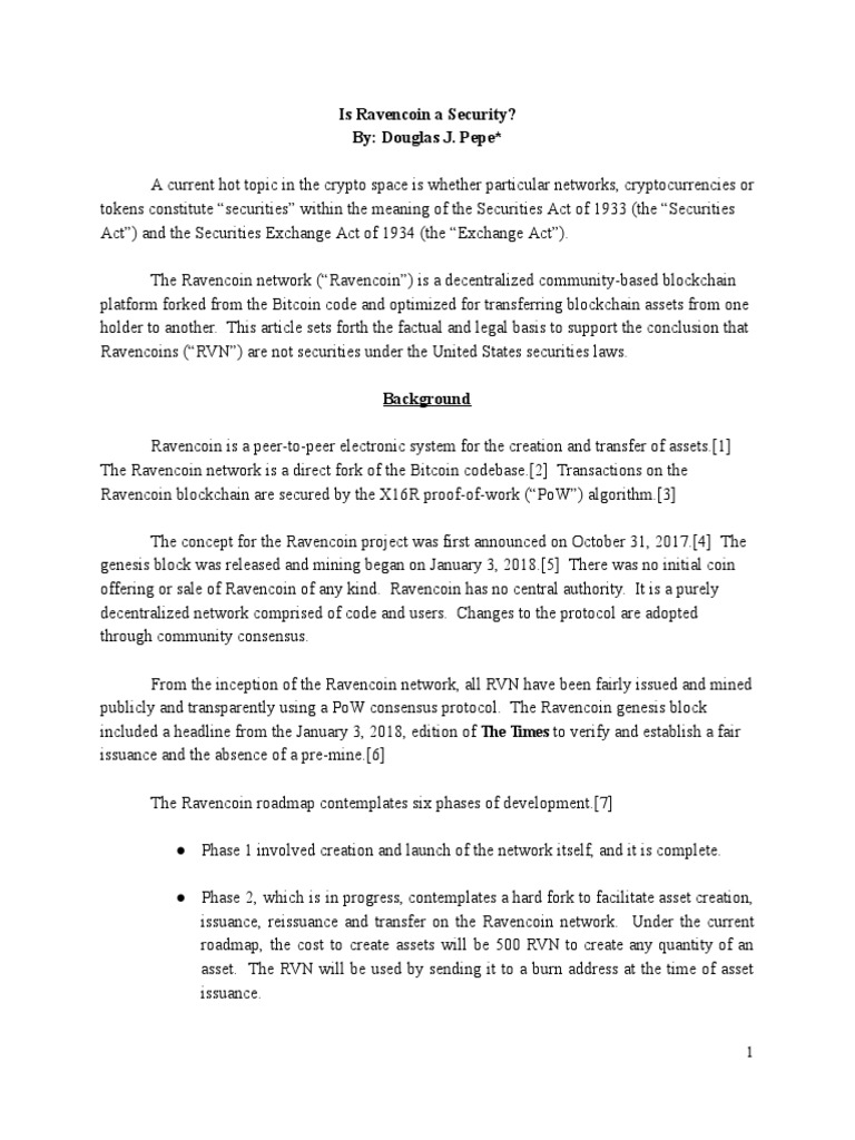 Ravencoin Memorandum Google Docs Bitcoin Cryptocurrency