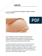 INSS Deve Pagar Salário-maternidade a Mulher Demitida Durante Gravidez