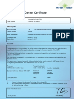 pH Buffer Certificate Nominal Spec 7.00