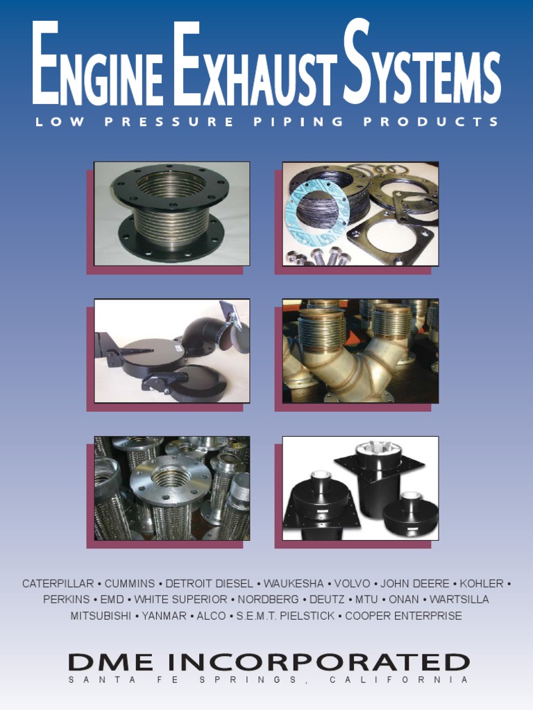 DME Exhaust System Components Catalog | PDF | Pipe (Fluid Conveyance ...