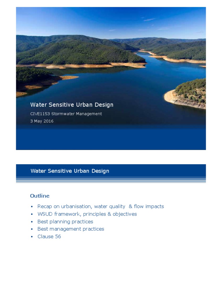 Water Sensitive Urban Design Overview | PDF | Stormwater ...
