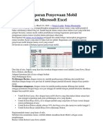 Membuat Laporan Penyewaan Mobil Dengan Rumus Microsoft Excel