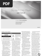 Samsung BD-5900 BluRay Player User Manual | PDF | Wi Fi | Hdmi