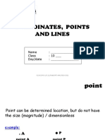 Points, Lines, Equations and Gradients