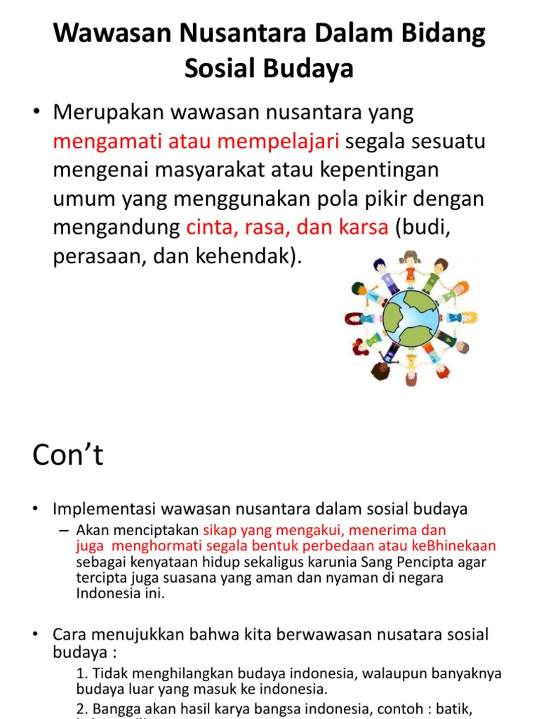 Wawasan Nusantara Dalam Bidang Sosial Budaya Pdf