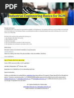 Training On Industrial Engineering Basics For RMG