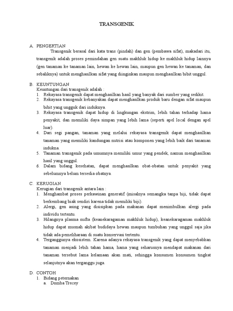 Tugas Biologi Transgenik