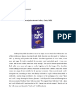 Description About Cadbury Dairy Milk