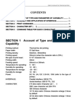 User's manual for thermal printer setup and commands