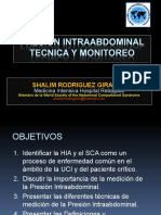 Presion Intraabdominal Tecnica y Monitoreo