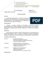 Curso Fisioterapia Administração