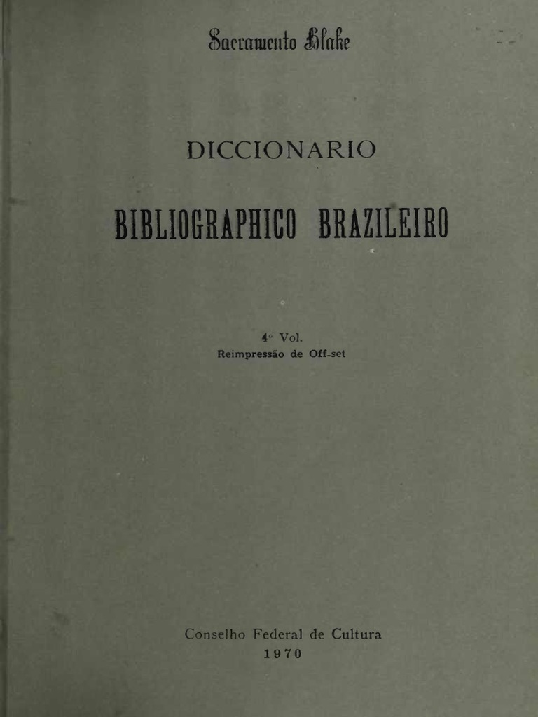 Diccionario Bibliographico MP, PDF, Rio de Janeiro