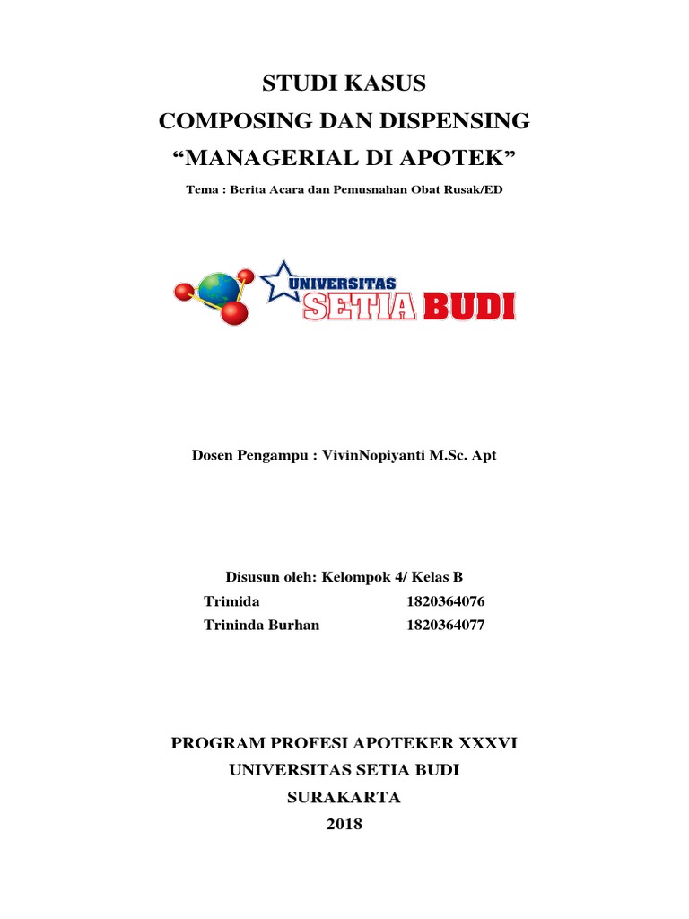 Berita Acara Pemusnahan Obat Bebas Kadaluarsa Pdf